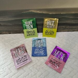 New Victorias Secret Pink 5 Facial Sheet Masks Face Mask Glam Glow Sea Zen Aloe